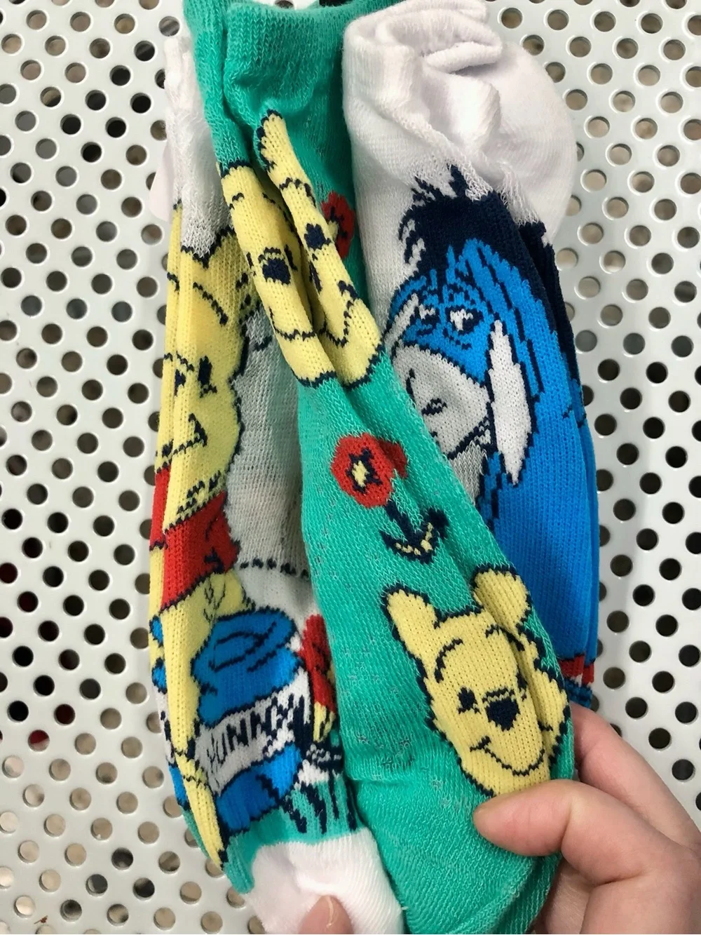 🌶️$5🌶️ NEW DISNEY Winnie the Pooh No-Show Socks 3-Pack Shoe Size 4-10 Women's
